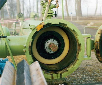“Pipeline pigging - close-up of equipment”