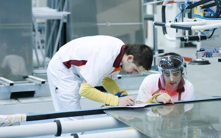 Solar cell production